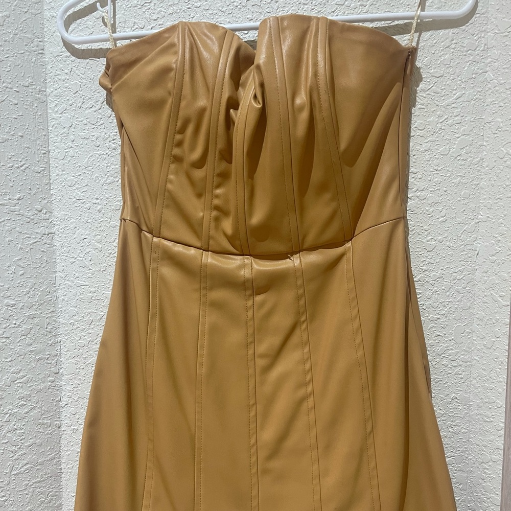 Leather dress